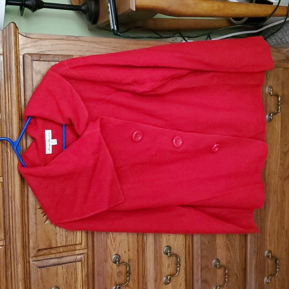 Red side button size medium lightweight cardigan